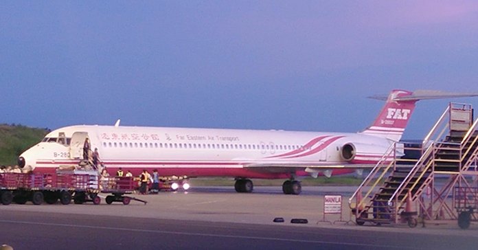 Far Eastern Air Transport’s maiden flight (EF327) lands at Puerto Princesa from Taipei