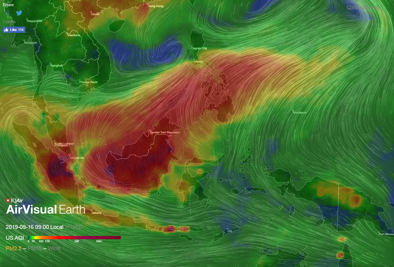 Kalidad ng hangin sa Palawan, posibleng naapektohan dahil sa sunog sa Indonesia