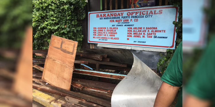 Hall ng Barangay Magkakaibigan, naihabol na magiba