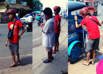 ‘Good Samaritan’ spotted helping blind man