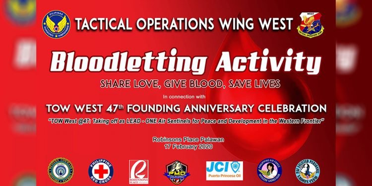 Tactical Operations Wing West to hold bloodletting activity `