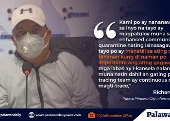 Mayor Lucilo Bayron, kinumpirma ang unang kaso ng COVID-19 sa Puerto Princesa