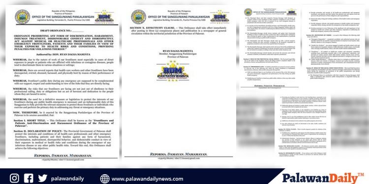 Prov’l Board OKs Anti-Discrimination and Harassment Ordinance for frontliners, patients