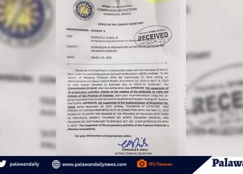 Comelec postpones Palawan May 11 plebiscite