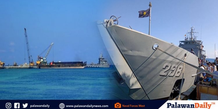 PHL Navy ship makes ‘historic’ anchorage at Kalayaan’s newly-constructed port