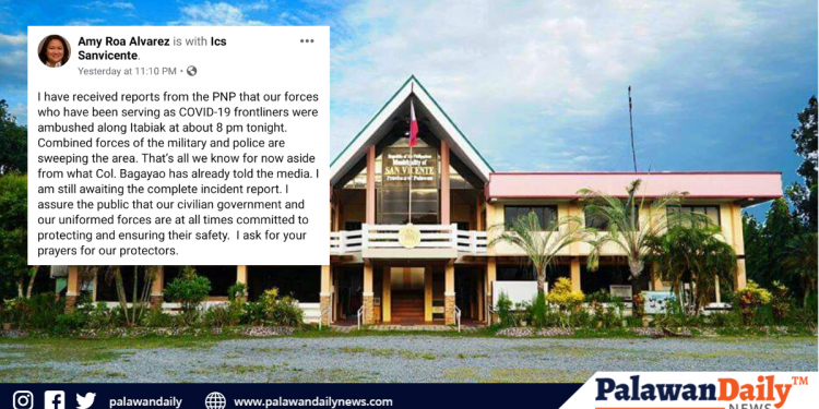 Mayor Alvarez, kinumpirma ang ambush sa Bayan ng San Vicente