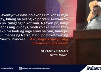 Narra Mayor Danao, di naiwasang magparinig sa mga konsehal sa kanyang ‘Ulat sa Bayan’