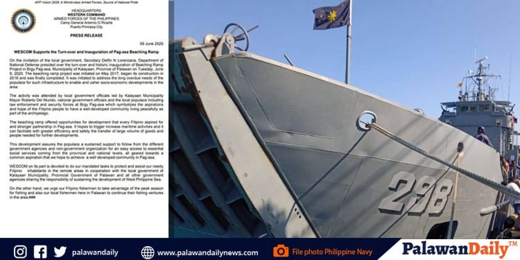 Beaching Ramp Proj sa Kalayaan, pinasinayaan na