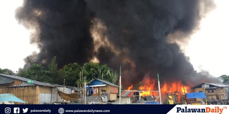 Fire displaces 77 families in Puerto Princesa