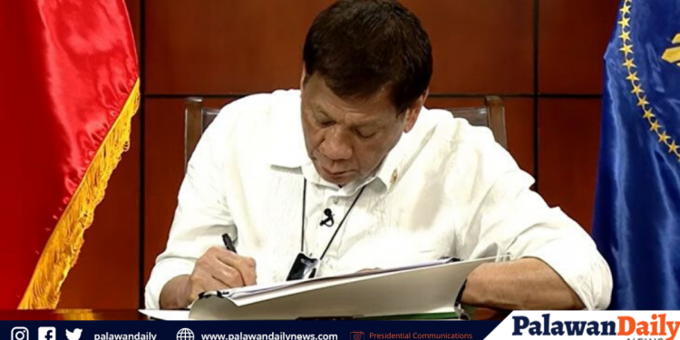 President Rodrigo Duterte signs RA 11480