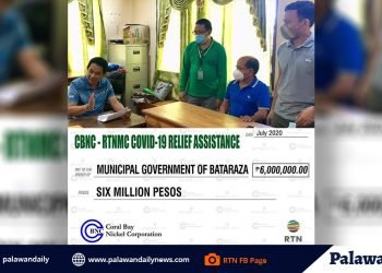 Mining companies donate P6-M to Bataraza in COVID-19 help
