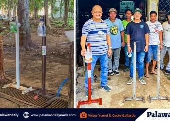 PSU’s head of utility office and campus janitors create recycled foot-operated alcohol dispenser