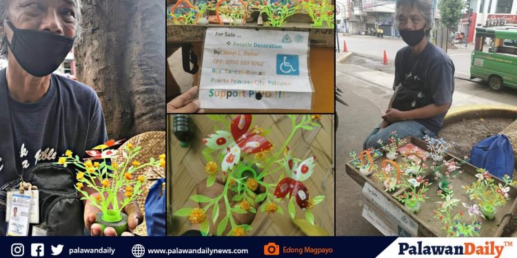 PWD finds livelihood by making flower décor out of plastic bottles