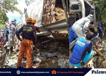 Dump truck na may kargang panambak, tumaob sa bahagi ng Magarwak