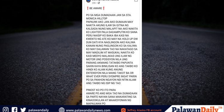 Lighter sa gitna ng daan, modus ng masasamang loob?