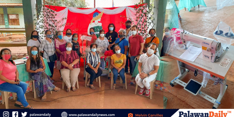 Women’s group from Brgy. Sta. Monica in Puerto Princesa, received sewing machine from online concert