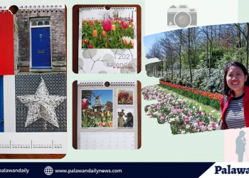 Palaweña Broadcaster Jofelle Tesorio sells calendar to buy noche Buena basket for families in need from Puerto Princesa