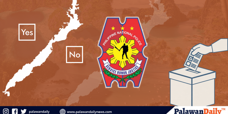 PNP assures peaceful conduct of the plebiscite that will divide Palawan into three provinces