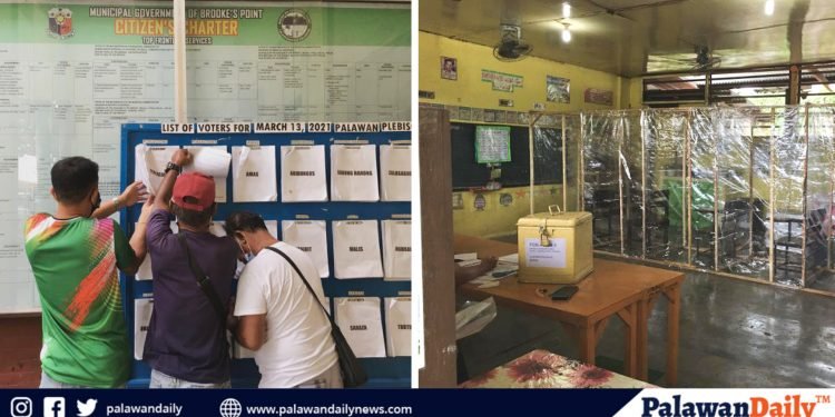 Bayan ng Brookes Point, nakahanda na sa gaganaping plebisito bukas March 13, 2021