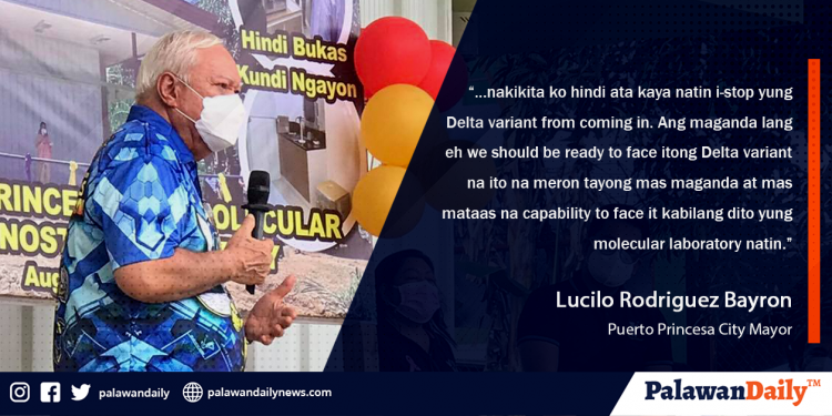 Bayron: There is no way of stopping Delta variant from entering Puerto Princesa
