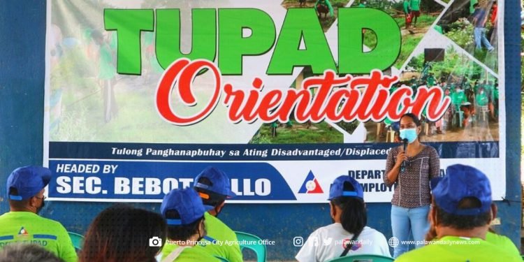 2,800 beneficiaries in Puerto Princesa and Aborlan to get Tupad grant this December