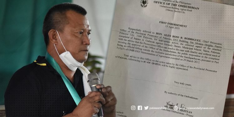 Ombudsman, ipinadala sa Provincial Prosecutor ang pagdinig sa reklamo ni Gadayan vs. Danao