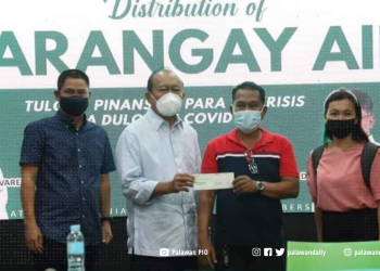 158 barangays from 12 towns in Palawan receive P300K COVID cash aid each 