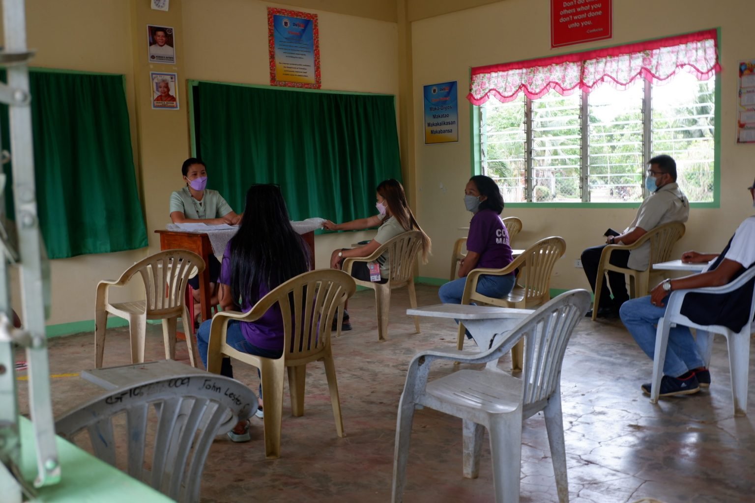 Matahimik Bucana High School, BHWs hold face-to-face classes’ simulation