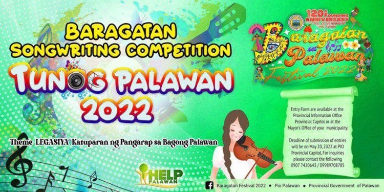 ₱75,000.00, nakaabang na premyo mananalo sa Tunog Palawan Baragatan Festival 2022