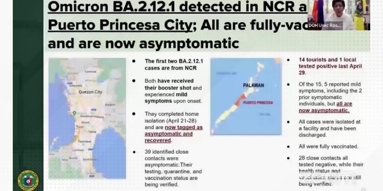12 na kaso ng COVID-19 na naitala noong Abril 29, kumpirmadong Omicron BA.2.12.1, 11 dito ay foreigners
