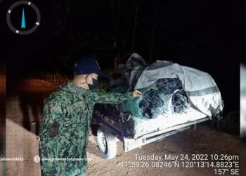16 sako ng uling  kinumpiska ng 2nd SOU-MG sa bayan ng Coron