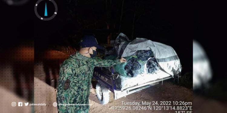 16 sako ng uling  kinumpiska ng 2nd SOU-MG sa bayan ng Coron