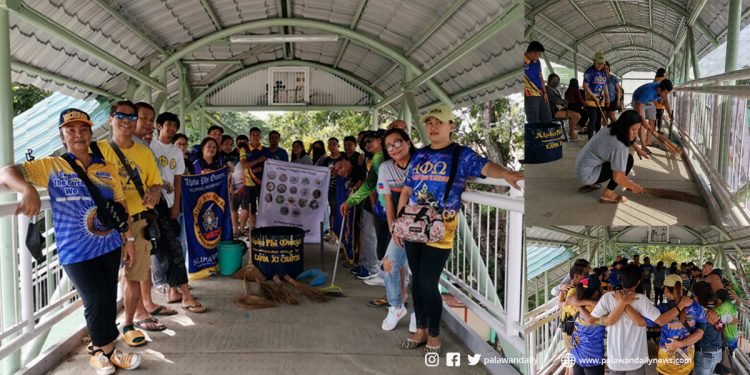 Petrosphere Inc. at Palawan Daily News, nakiisa sa community service ng kapatirang Alpha Phi Omega sa overpass ng Brgy. San Miguel, Puerto Princesa