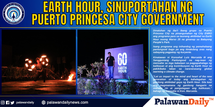 Earth Hour, sinuportahan ng Puerto Princesa City Government