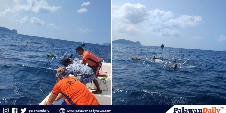 Tatlong sakay ng bangkang lumubog, naligtas ng PCG