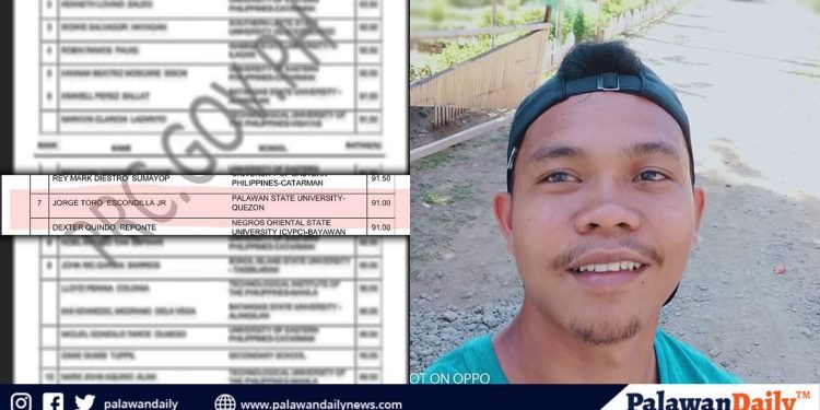 Jorge Escondilla Jr. as he ranked 7th during Master Electrician Exam