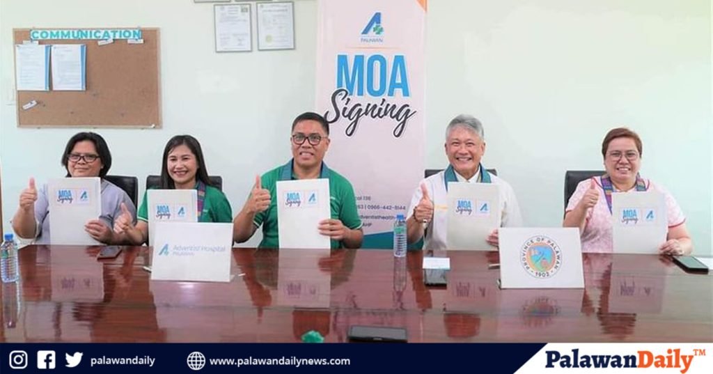 Palawan Governor Victorino Dennis Socrates and Adventist Hospital Palawan (AHP) recently signed a Memorandum of Agreement (MOA) to provide financial assistance to indigent patients in the province who seek help from the provincial government.