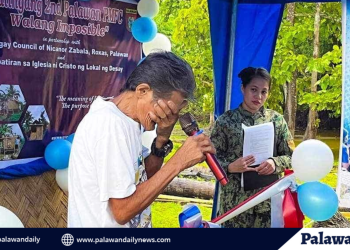 Isang lolo sa Roxas, nabiyayaan ng libreng bahay mula sa 2nd Palawan PMFC