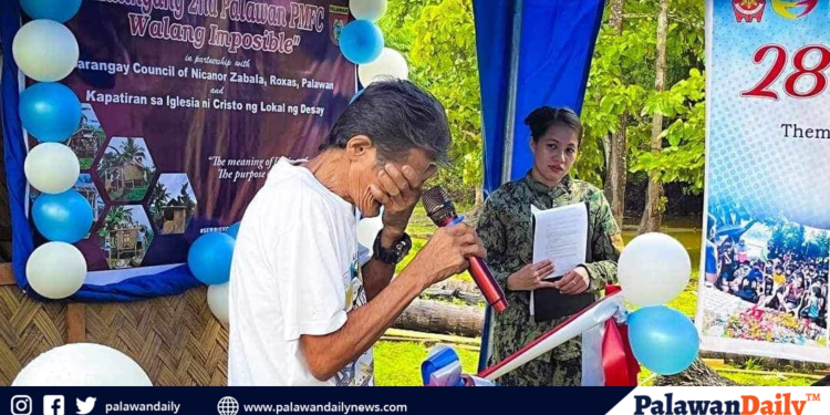 Isang lolo sa Roxas, nabiyayaan ng libreng bahay mula sa 2nd Palawan PMFC