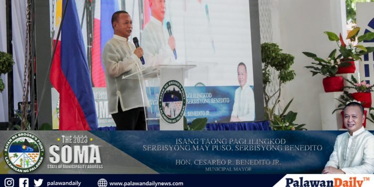 Brooke’s Point Mayor Cesareo Benedito Jr., nagbigay ng SOMA sa unang rtaon ng panunungkulan
