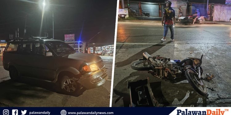 Toyota at motorsiklo, nagkabanggaan; mga driver, sugatan