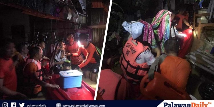 Mga residente ng barangay Corong-Corong, El Nido, binaha dulot ng LPA