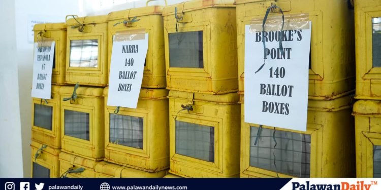 Ballot boxes para sa Barangay at SK elections, nasa mga bayan na sa Palawan