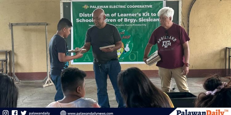 100 learner’s kit, pinamahagi ng PALECO sa mga kabataan sa Brgy. Sicsican