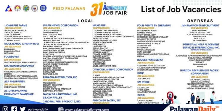 Palawan hosts extensive Job Fair with over 900 vacancies
