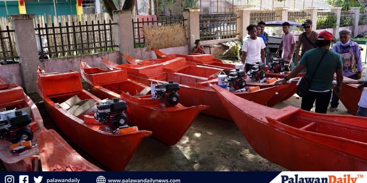 DOST hands over 66 fiberglass boats to Typhoon Odette-affected communities in Palawan
