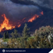 Windstorm in california worsening wildfire spread