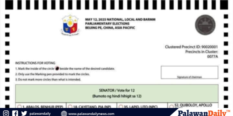 Tingnan: Comelec, inilabas na ang hitsura ng balota para sa halalan 2025