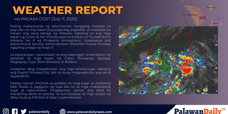 Habagat drenches Palawan as PAGASA tracks three weather system