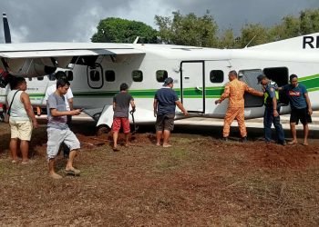 Isang chartered aircraft, nabalahaw sa runway ng Cuyo Airport